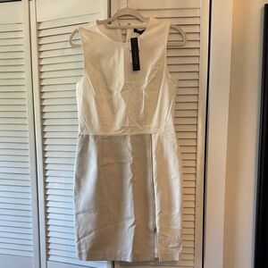 Cynthia Steffe Ivory Sleeveless Midi Sheath Dress